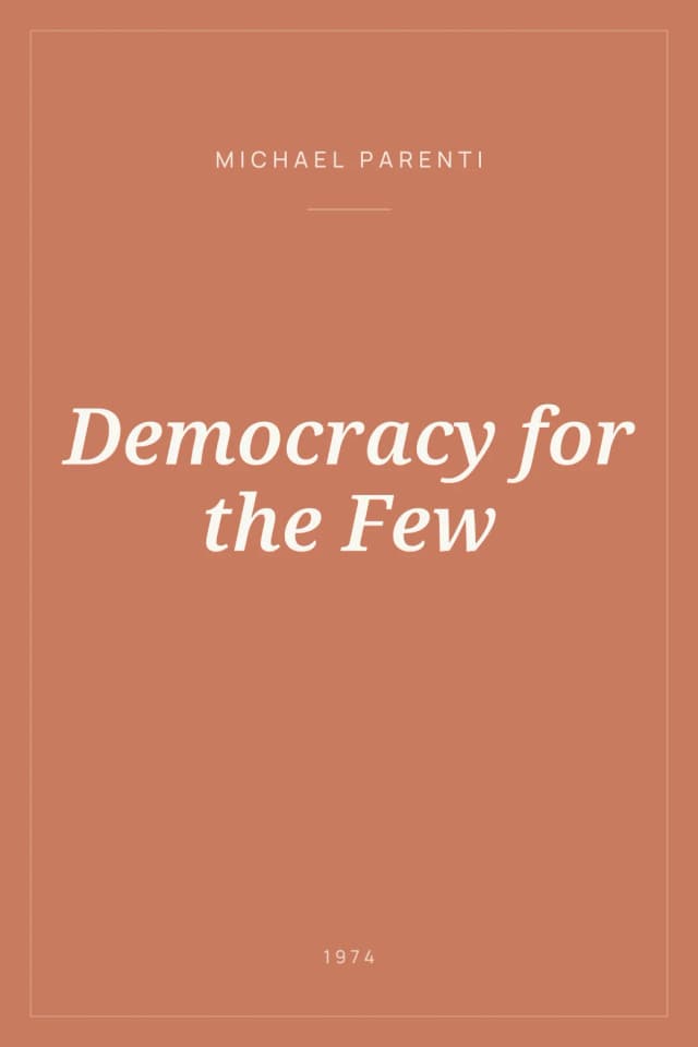 Portada de Democracy for the Few