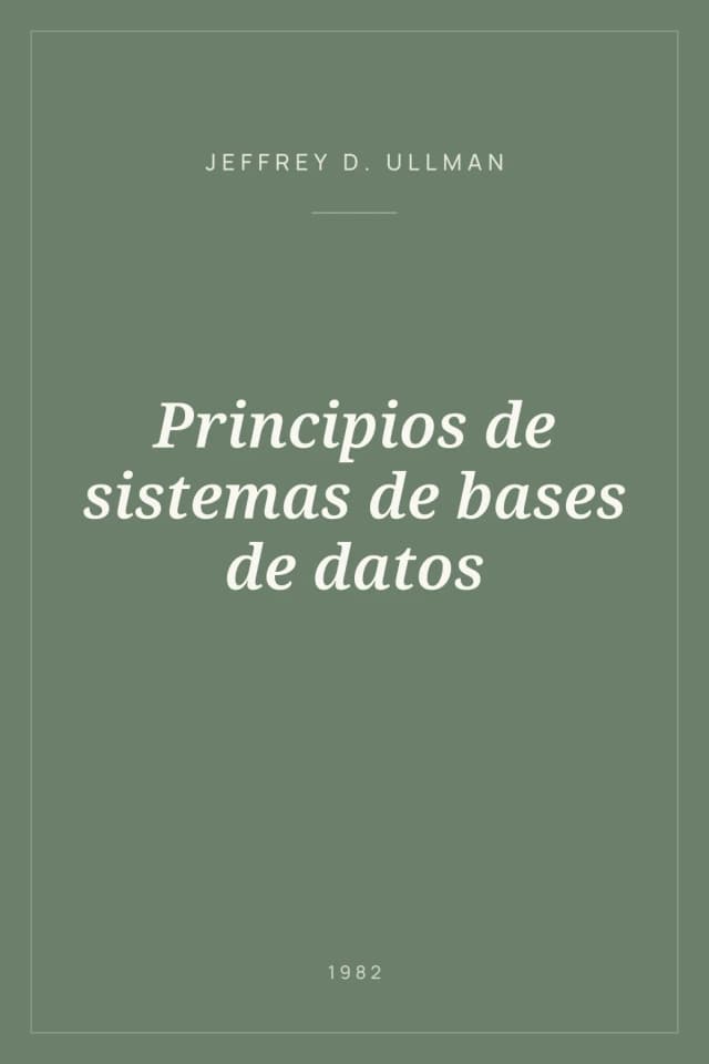 Portada de Principios de sistemas de bases de datos