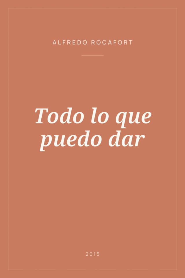 Portada de Todo lo que puedo dar