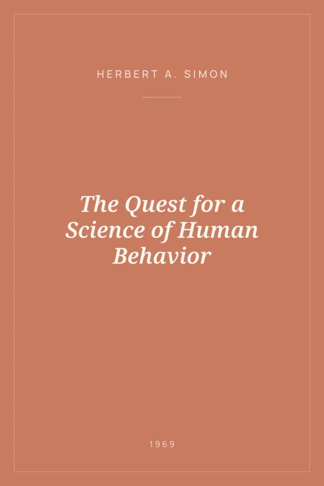 Portada de The Quest for a Science of Human Behavior