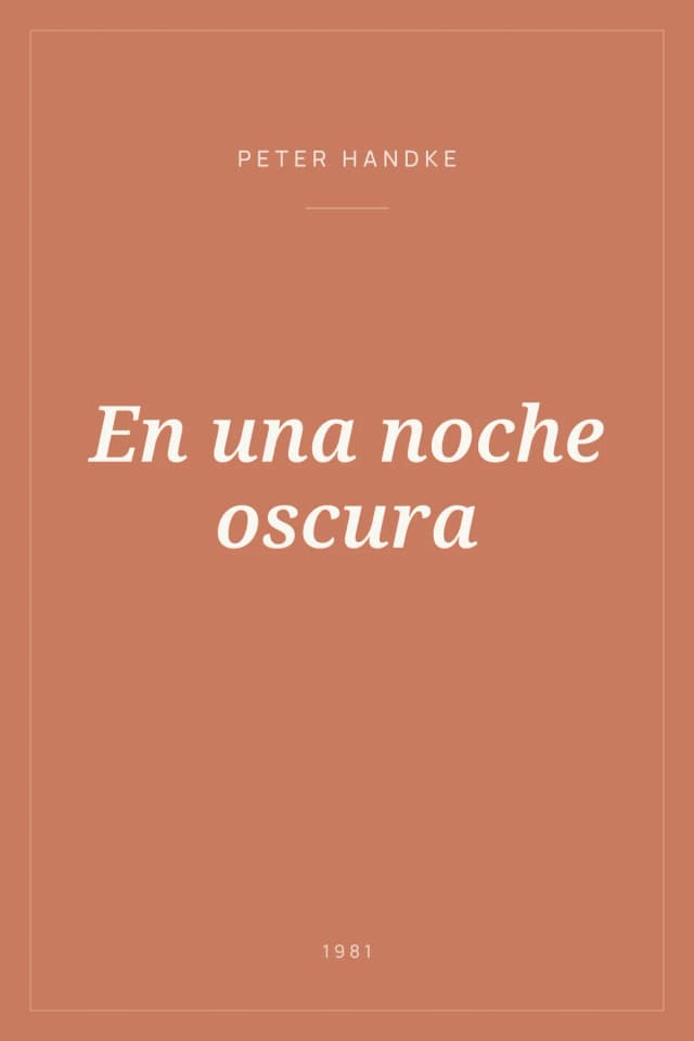 Portada de En una noche oscura