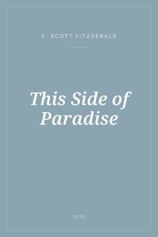 Portada de This Side of Paradise