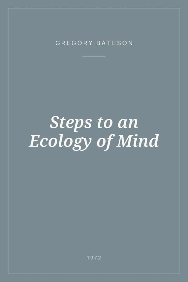 Portada de Steps to an Ecology of Mind