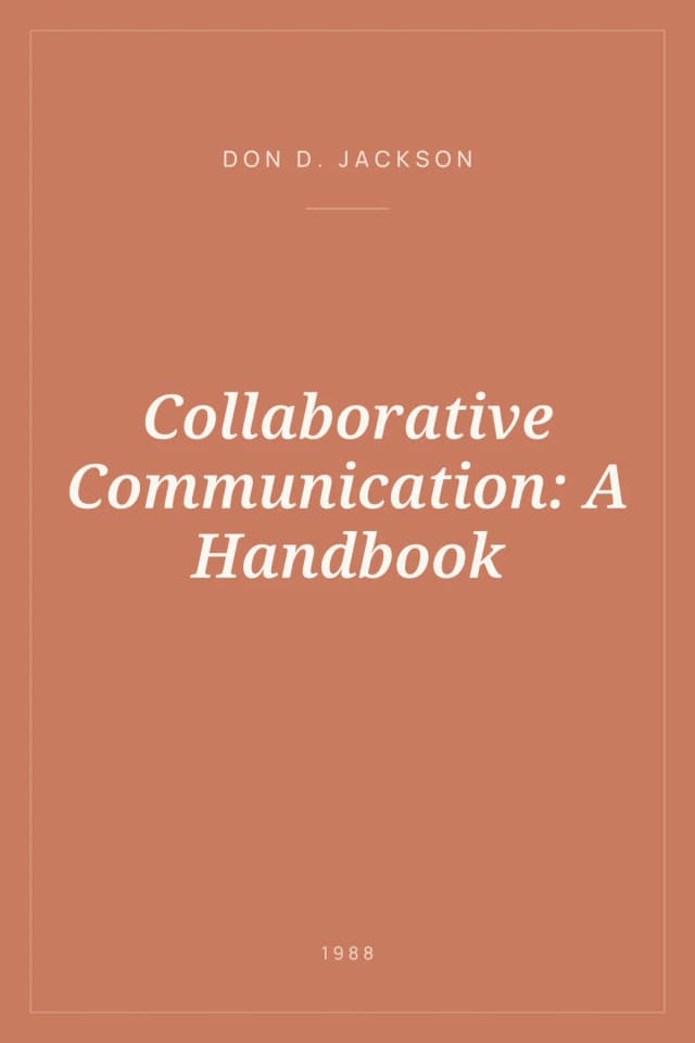 Portada de Collaborative Communication: A Handbook