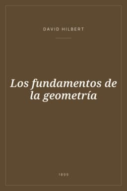 Portada de Los fundamentos de la geometría