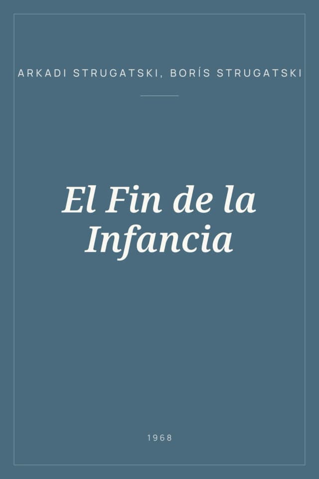 Portada de El Fin de la Infancia