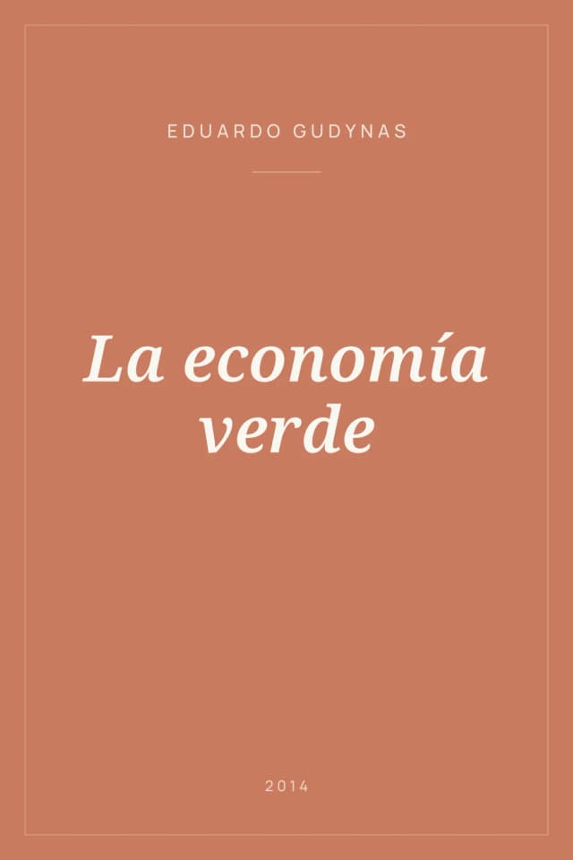 Portada de La economía verde