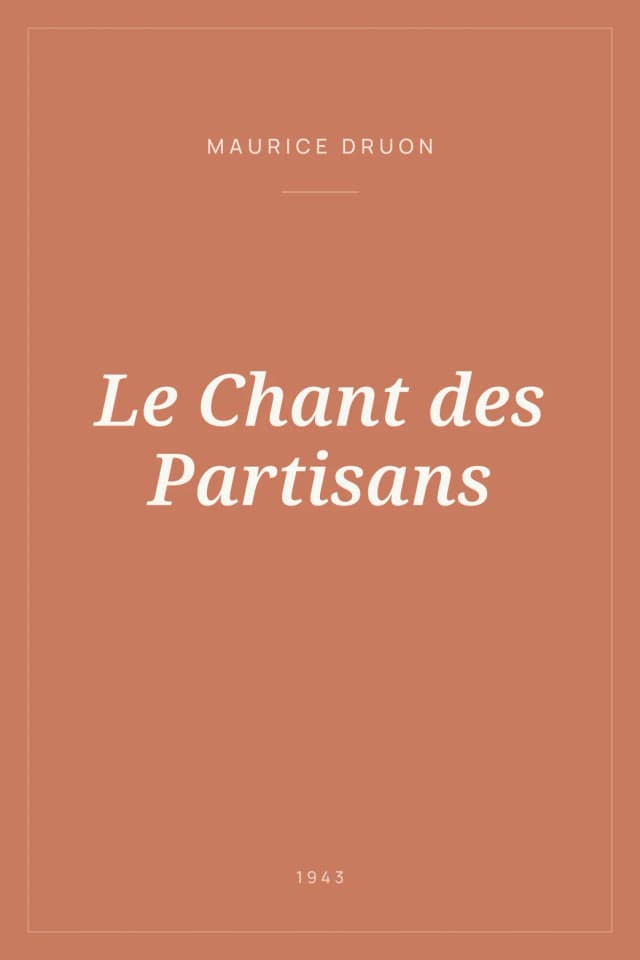 Portada de Le Chant des Partisans