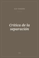 Portada de Crítica de la separación
