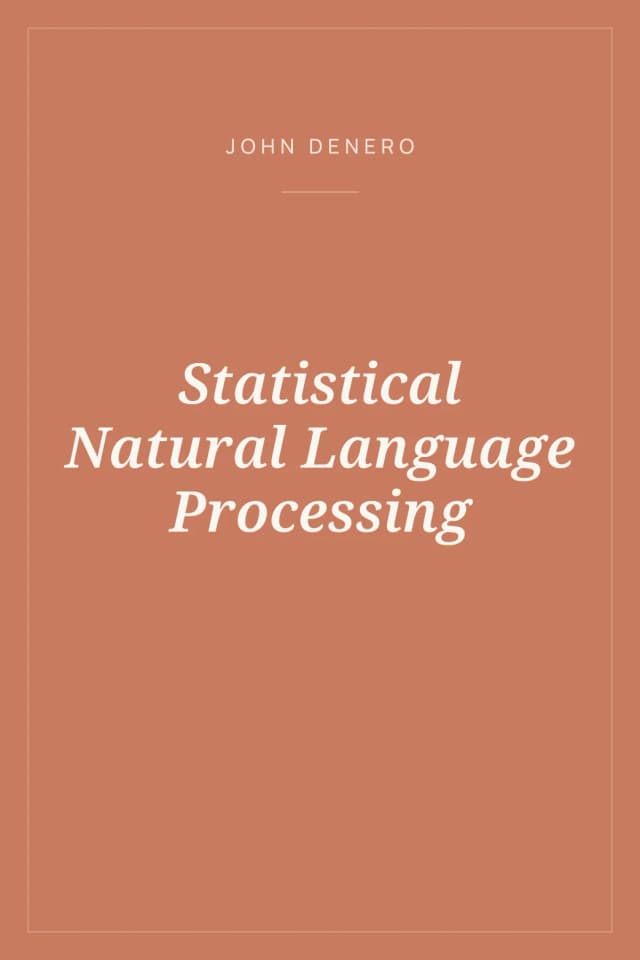 Portada de Statistical Natural Language Processing