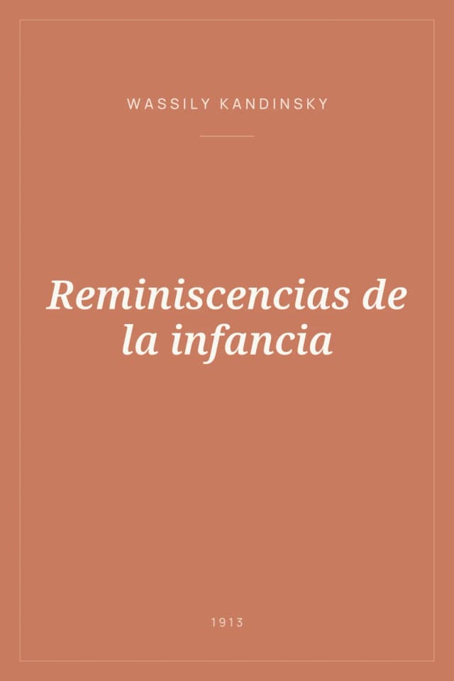 Portada de Reminiscencias de la infancia