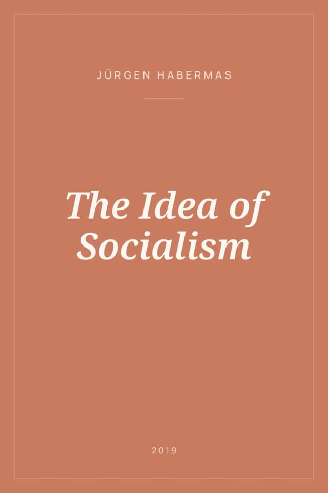 Portada de The Idea of Socialism