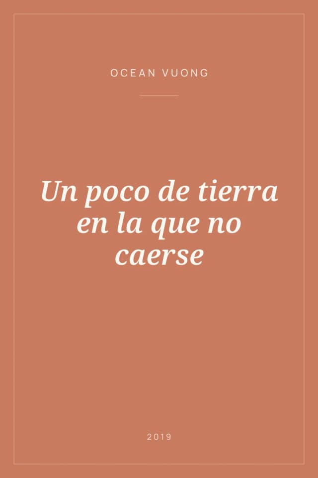 Portada de Un poco de tierra en la que no caerse