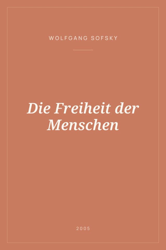 Portada de Die Freiheit der Menschen