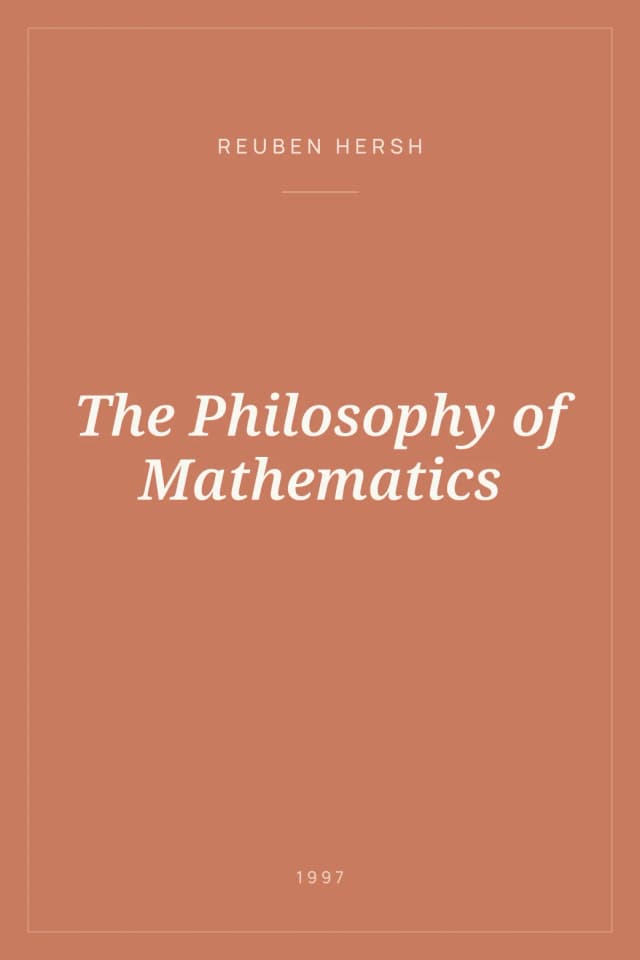 Portada de The Philosophy of Mathematics