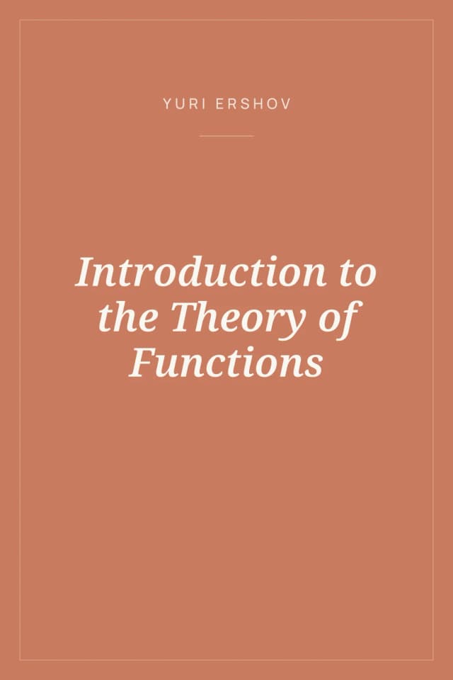 Portada de Introduction to the Theory of Functions