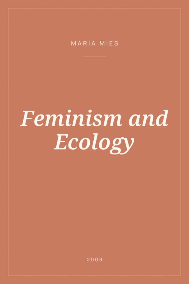 Portada de Feminism and Ecology