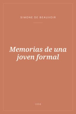 Portada de Memorias de una joven formal
