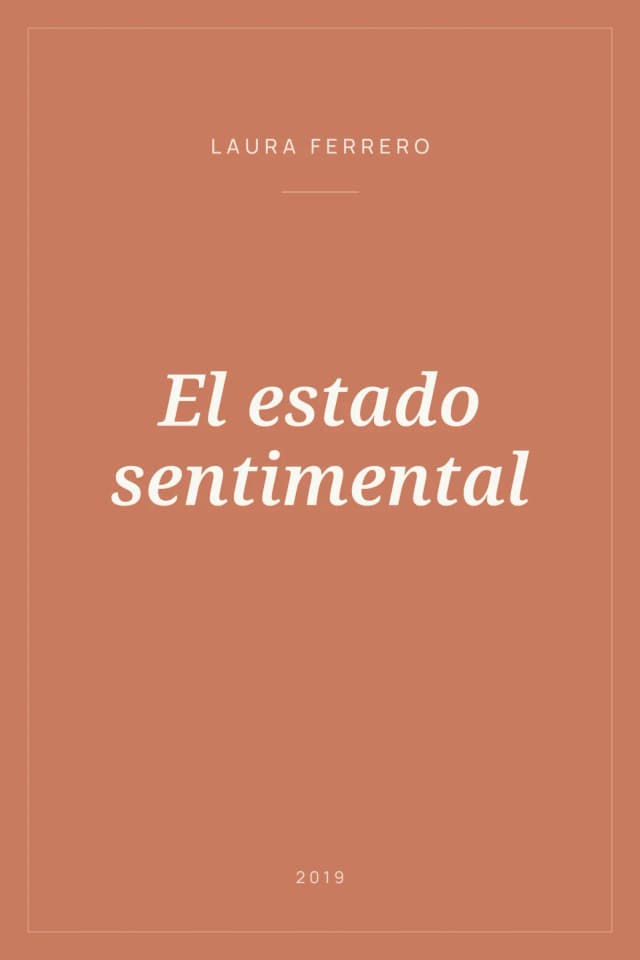 Portada de El estado sentimental
