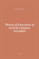 Portada de Theory of Functions of Several Complex Variables