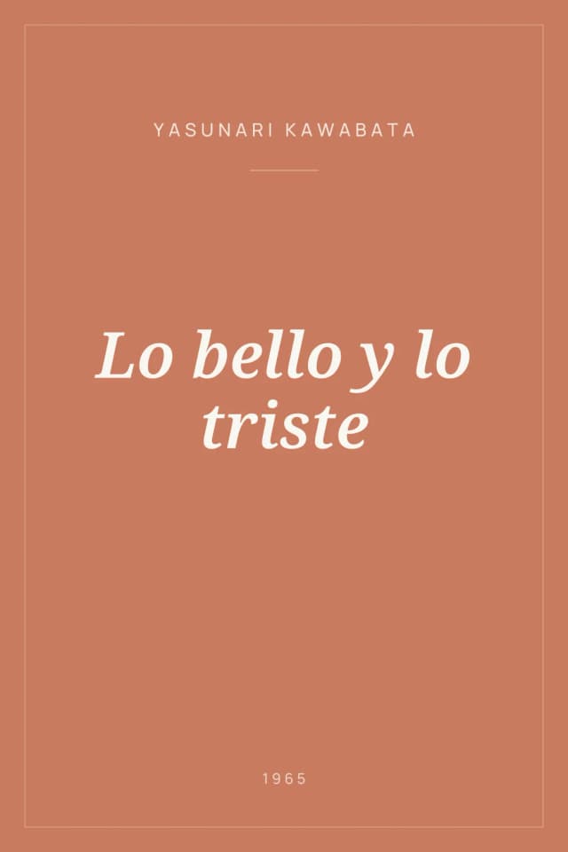 Portada de Lo bello y lo triste