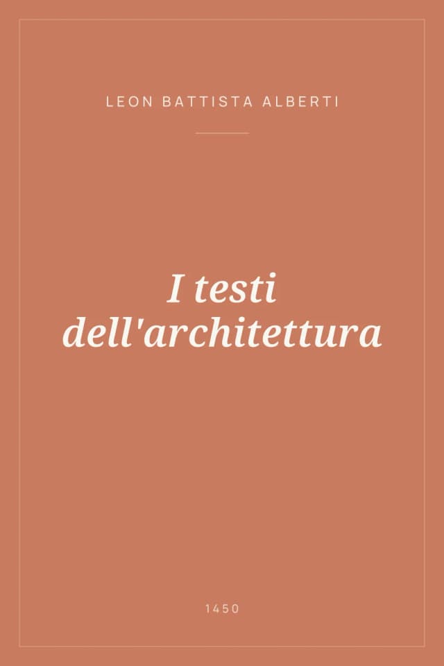 Portada de I testi dell'architettura