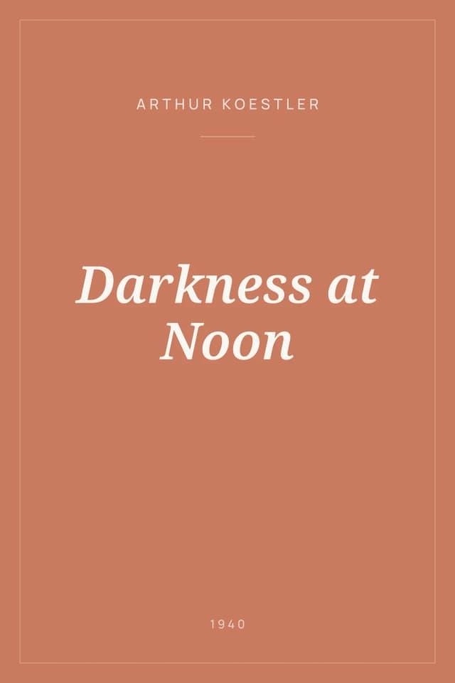 Portada de Darkness at Noon