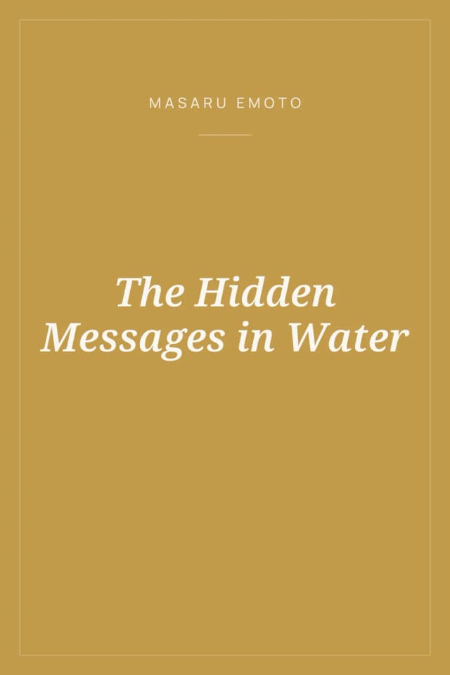 Portada de The Hidden Messages in Water