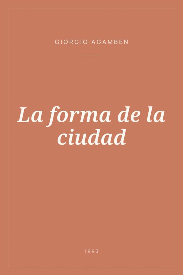 Portada de La forma de la ciudad