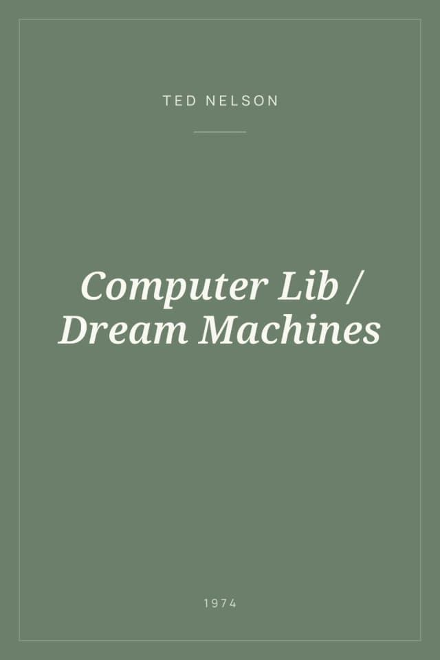 Portada de Computer Lib / Dream Machines