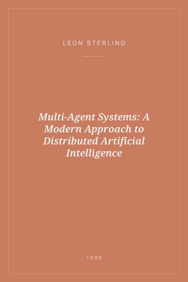 Portada de Multi-Agent Systems: A Modern Approach to Distributed Artificial Intelligence