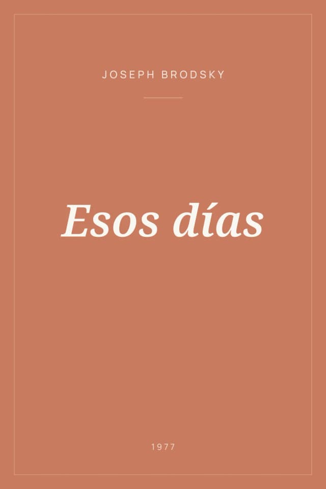 Portada de Esos días