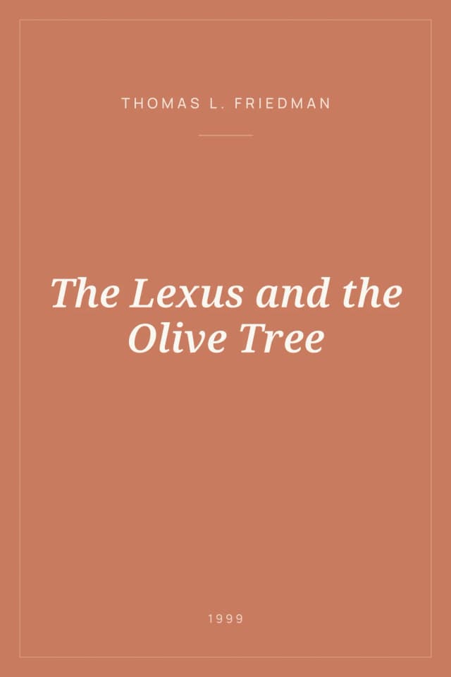 Portada de The Lexus and the Olive Tree