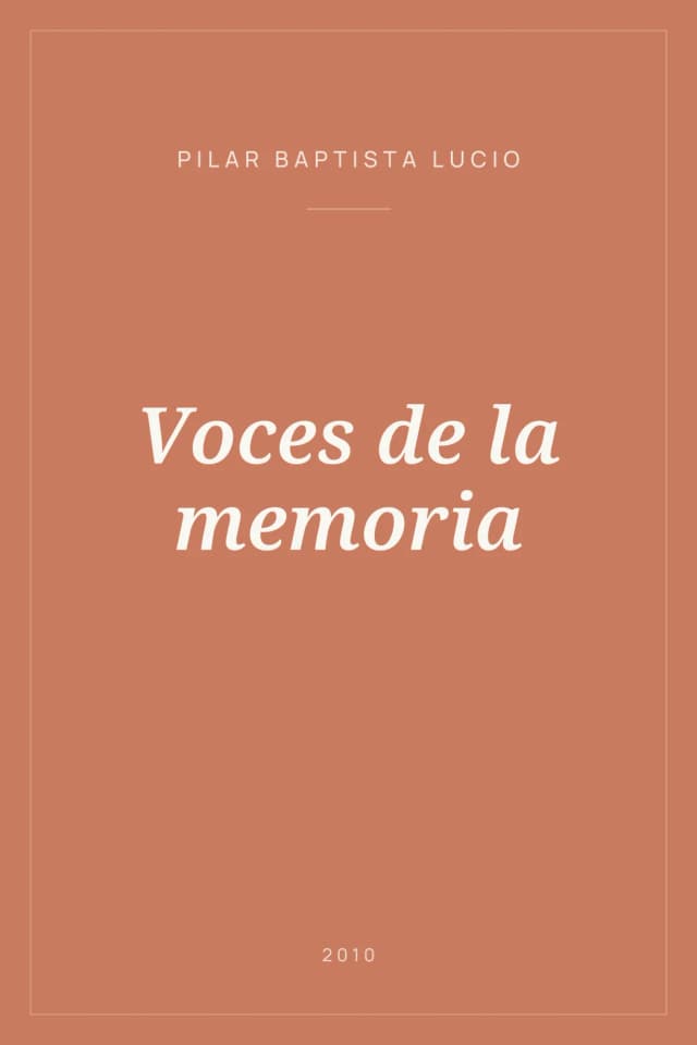 Portada de Voces de la memoria