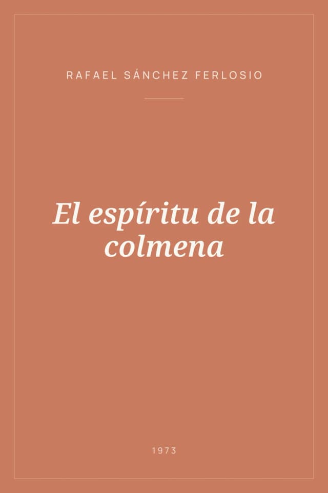 Portada de El espíritu de la colmena