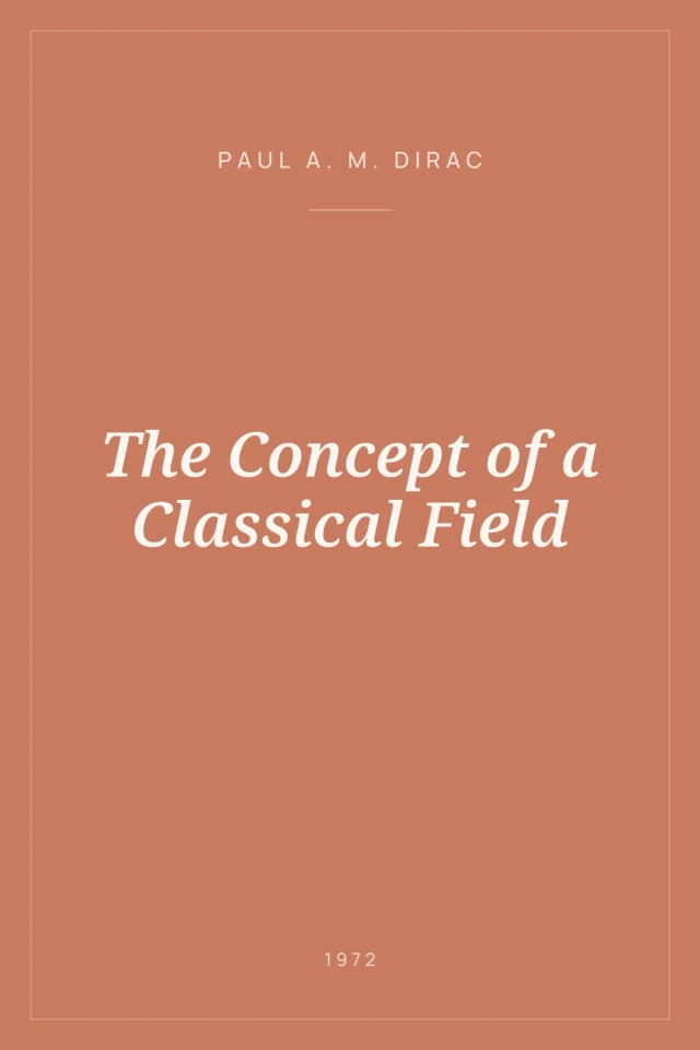 Portada de The Concept of a Classical Field