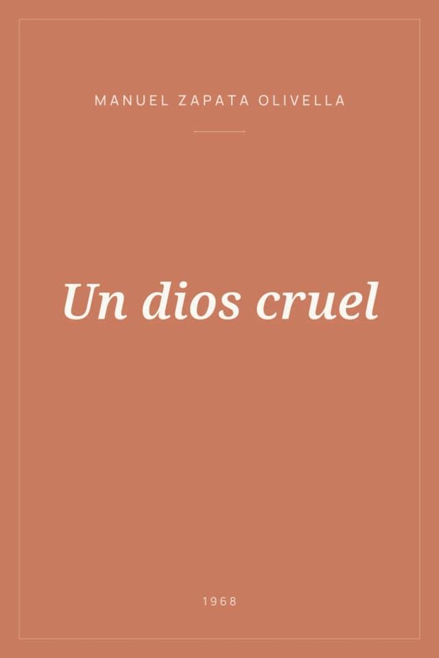Portada de Un dios cruel