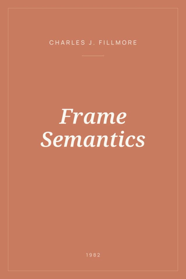 Portada de Frame Semantics
