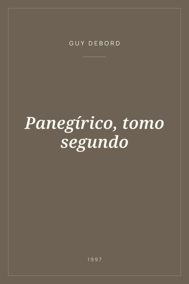 Portada de Panegírico, tomo segundo