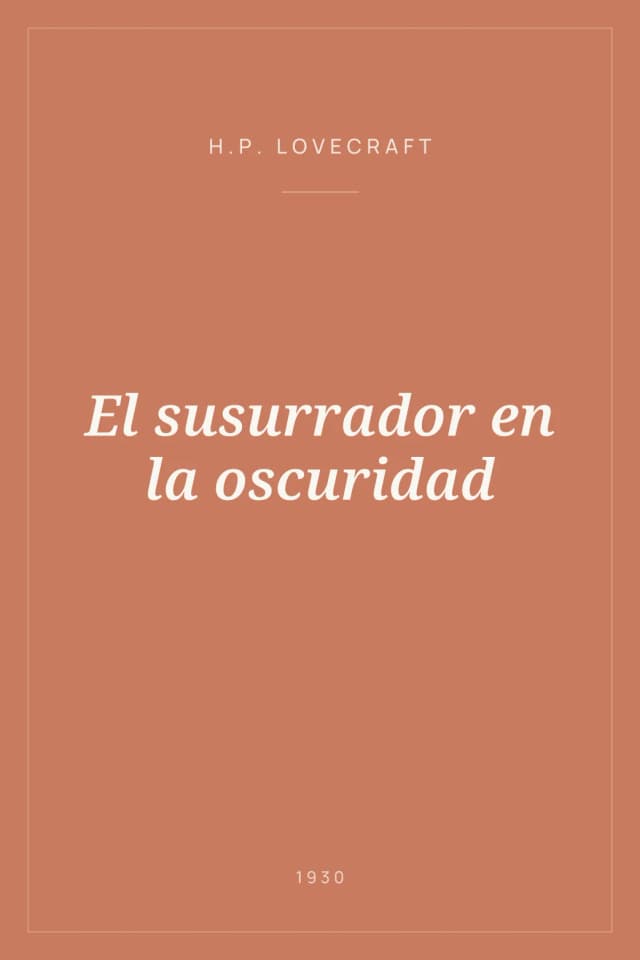 Portada de El susurrador en la oscuridad