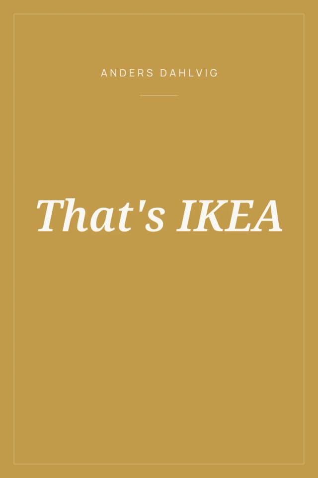 Portada de That's IKEA