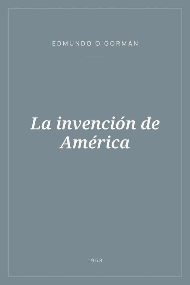 Portada de La invención de América