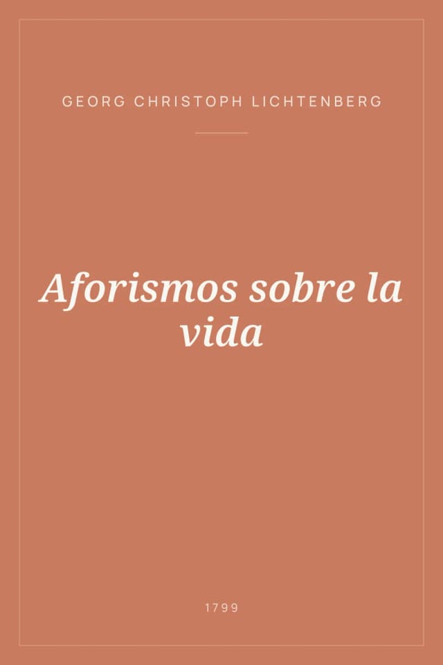 Portada de Aforismos sobre la vida
