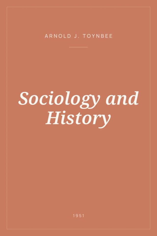 Portada de Sociology and History