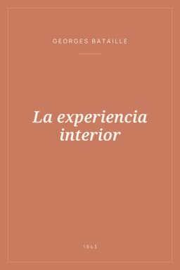Portada de La experiencia interior