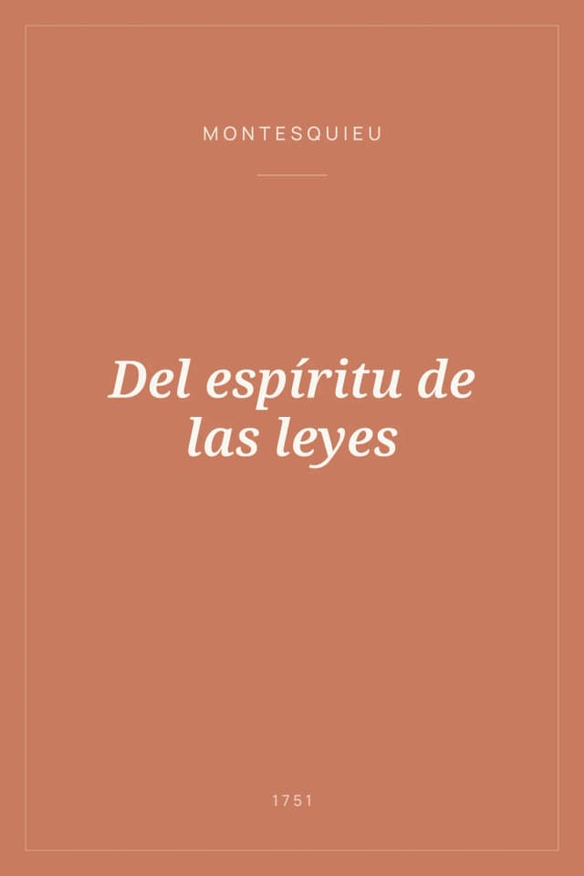 Portada de Del espíritu de las leyes