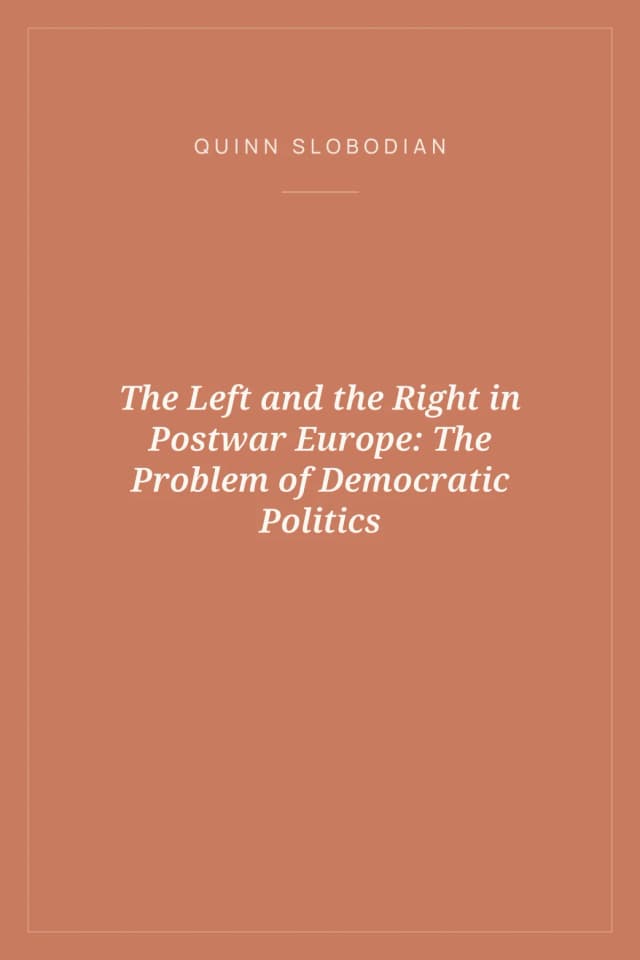 Portada de The Left and the Right in Postwar Europe: The Problem of Democratic Politics