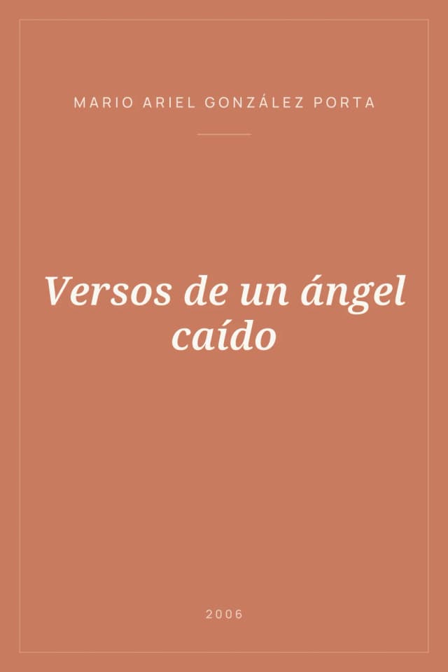 Portada de Versos de un ángel caído