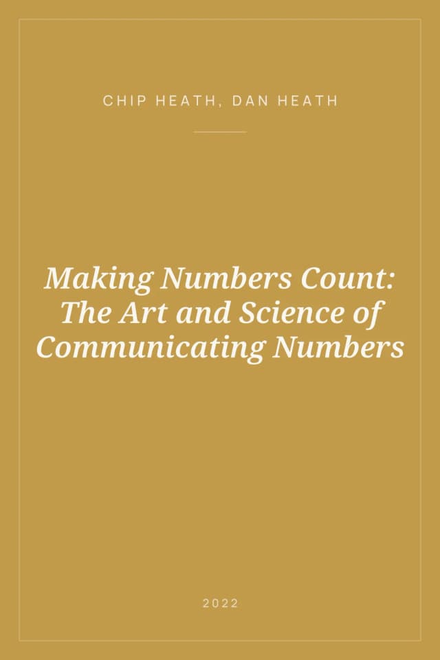 Portada de Making Numbers Count: The Art and Science of Communicating Numbers