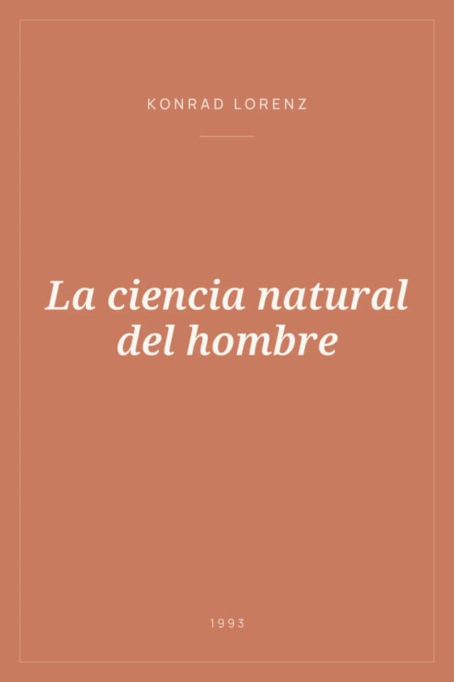 Portada de La ciencia natural del hombre